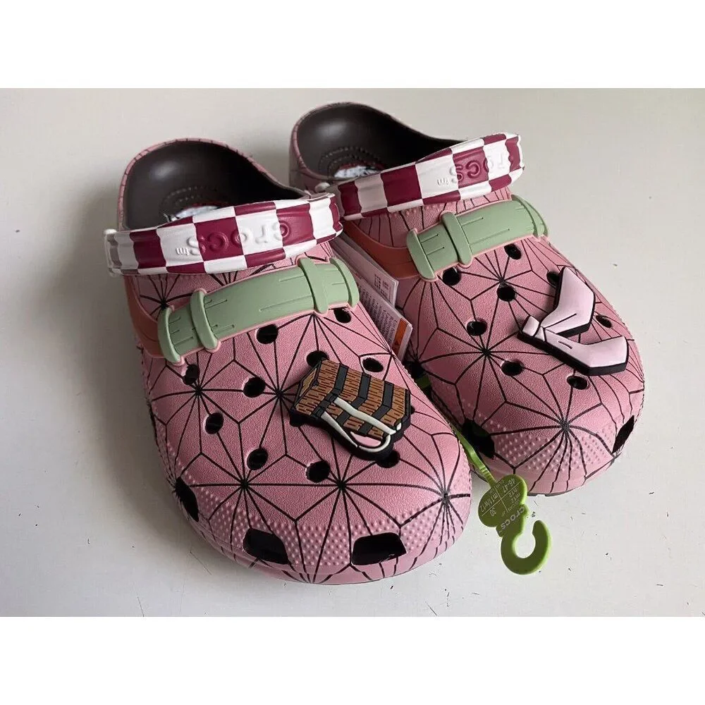 Crocs Demon Slayer Nezuko‎ Pink Anime Classic Clog 209320-206 Men’s Sz 12 NEW